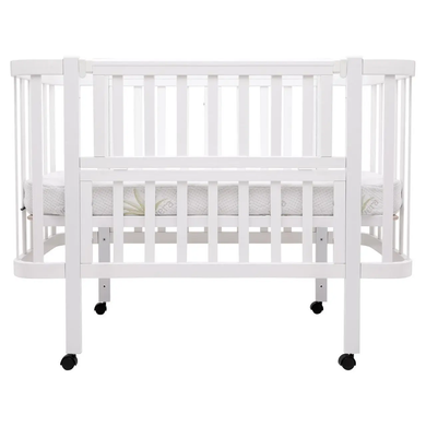 Детская кроватка-трансформер Babyroom Місяць LU-1 овальная, белый