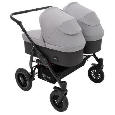 Коляска 2 в 1 для двійні Bair Sorento DUO BS-02 сірий / графіт (Баір Соренто Дуо)