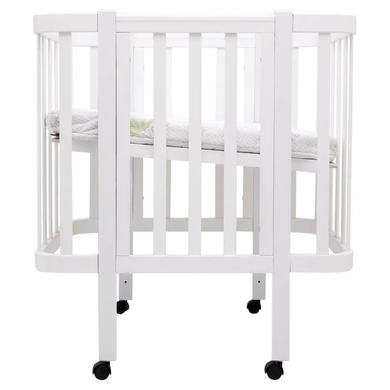 Детская кроватка-трансформер Babyroom Місяць LU-1 овальная, белый