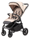 Прогулянкова коляска Bair Aura BA-02 beige sand: всесезонна, з великим капюшоном та чохлом на ніжки, бежевий