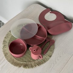 Набор силиконовой посуды KinderKit розовый