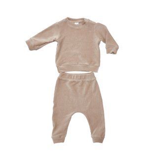 Дитячий костюм Twins Ego велюр (кофта і штани) 68р бежевий