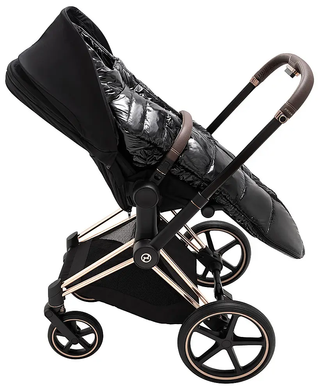 Зимовий теплий конверт (футмуф) в коляску Bair Nordie (Баір Норді) black moncler