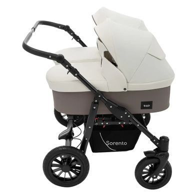 Коляска 2 в 1 для двійні Bair Sorento DUO BS-03 слонова кістка / капучино (Баір Соренто Дуо)