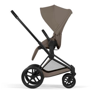 Коляска для нованароджених 2 в 1 Cybex Priam Comfort 5.0 Coconut Brown шасі Matt Black зі складаною люлькою