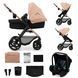 Универсальная коляска 3 в 1 Kinderkraft Moov 2 Sand Beige (KSMOOV02BEGEV00)