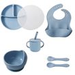 Набір силіконового посуду KinderKit синій