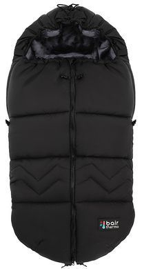 Зимовий теплий конверт (футмуф) в коляску Bair Alaska Thermo (Баір Аляска Термо) black noire чорний