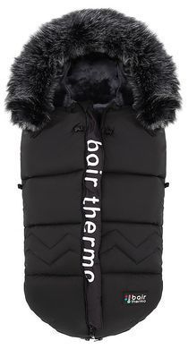 Зимовий теплий конверт (футмуф) в коляску Bair Alaska Thermo (Баір Аляска Термо) black noire чорний