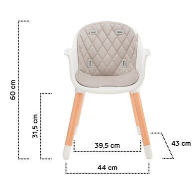 Стільчик для годування Kinderkraft Sienna (Кіндеркрафт Сієна) Gray (KKKSIENGRY0000)