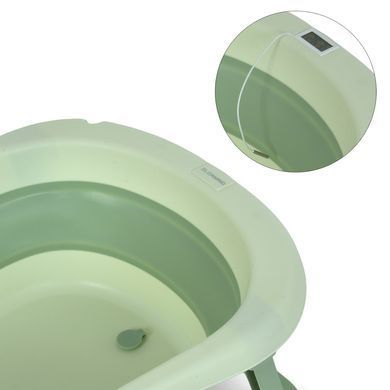 Ванночка складна дитяча з термометром та вкладишем (подушкою) EL CAMINO PLUS ME 1151 Pale Green