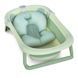 Ванночка складная детская с термометром и вкладышем (подушкой) EL CAMINO PLUS ME 1151 Pale Green