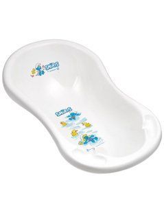 Детская ванна Maltex Smurfs 84 см со сливом белый