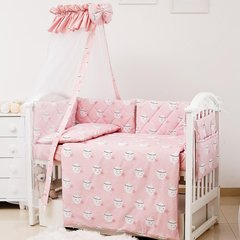 Постельный комплект 8 эл Twins Premium Glamour 4029-TGM-08 Moon pink, розовый