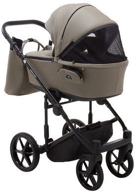 Коляска 2 в 1 Adamex Porto Light ECO кожа 100% SA-9 тёмный капучино
