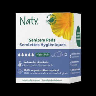 Одноразовые женские прокладки торговой марки "ECO BY NATY" 10 шт.