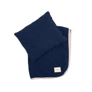 Дитячий набір мусліновий стьобаний Twins Geometry Dark Navy