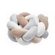 Бампер - косичка Twins 3-х прядная 240 см Ego, beige/grey, серый/беж