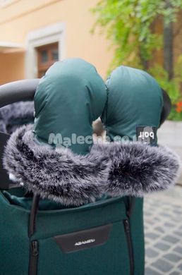 Термо Рукавиці (муфта) Bair Northmuff на коляску і санки на магнітах зелений (jungle green)