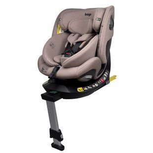 Дитяче автокрісло Bugs Axis 360 i-Size Isofix з опорною ніжкою (0-36 кг / 40-150 см) Stone Brown