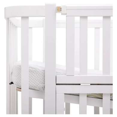 Детская кроватка-трансформер Babyroom Місяць LU-2 с маятником, овальная, белый