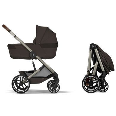 Коляска Cybex Balios 2026 S Lux Taupe 2 в 1 Chocolate Brown зі складаною люлькою (Сайбекс Баліос Ес Люкс Чоколет Браун)
