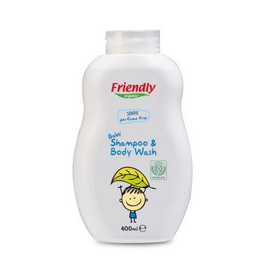 Органічний дитячий шампунь-гель Friendly Organic без запаху 400 мл