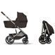 Коляска Cybex Balios 2026 S Lux Taupe 2 в 1 Chocolate Brown зі складаною люлькою (Сайбекс Баліос Ес Люкс Чоколет Браун)