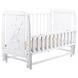 Дитяче ліжечко (кровать) ТМ Дубик-М Умка для новонароджених з відкидною боковиною + маятник, дерево бук (білий)