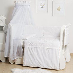 Постельный комплект 8 элементов Twins Dolce Loving bear 4062-D-010, white, белый