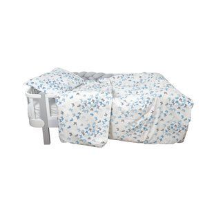 Постель 4 элемента Twins Butterfly полуторная, white/blue, белый/голубой