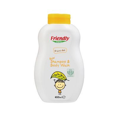 Органічний дитячий шампунь-гель Friendly Organic з екстрактом вівса 400 мл