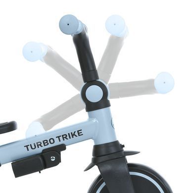 Трьохколісний велосипед Turbo Trike 4в1 MT 1036 blue, біговел