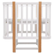 Детская кроватка-трансформер Babyroom Місяць LU-2 с маятником, овальная, белый-натуральный