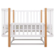 Детская кроватка-трансформер Babyroom Місяць LU-2 с маятником, овальная, белый-натуральный