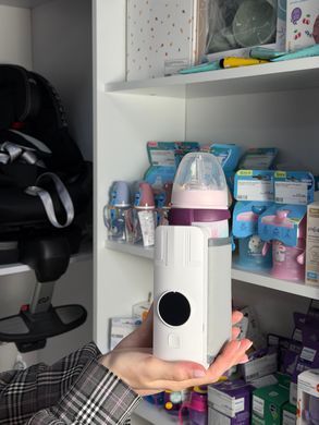 Компактний портативний підігрівач для пляшечок Bottle Warmer 6L з контрольованою температурою, акумуляторний, від USB, white
