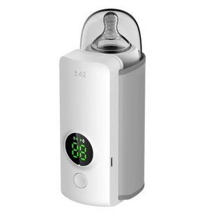 Компактний портативний підігрівач для пляшечок Bottle Warmer 6L з контрольованою температурою, акумуляторний, від USB, white