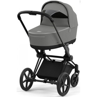 Коляска Cybex Priam 4.0 шасси Matt Black + люлька Mirage Grey