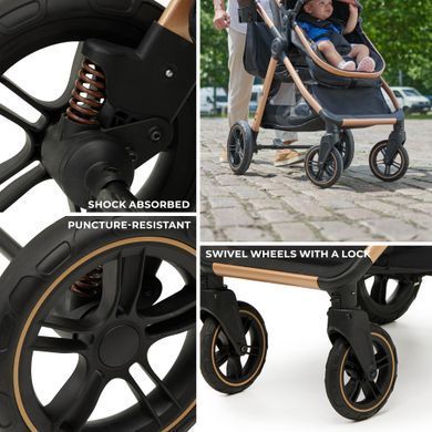 Универсальная коляска 3 в 1 Kinderkraft Esme Pro Sand Beige (KSESME00BEG300N)