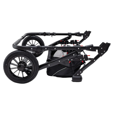 Коляска 2 в 1 для двійні Bair Sorento DUO BS-04 графіт / чорний (Баір Соренто Дуо)