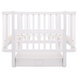 Детская кроватка-трансформер Babyroom Місяць LU-3 с маятником, шухлядой, овальная, белый