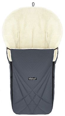 Зимовий теплий конверт (футмуф) в коляску Babyroom Wool №8 graphite (графит)