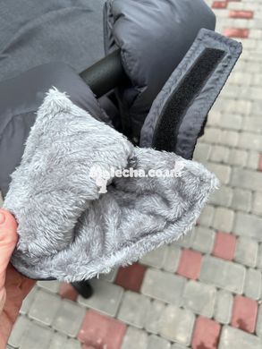 Термо Рукавиці (муфта) Bair Thermo Mittens на коляску і санки на магнітах графіт (smoke graphite)