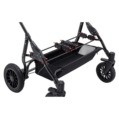 Коляска 2 в 1 для двойни Bair Sorento DUO BS-05 серый/черный (Баір Соренто Дуо)