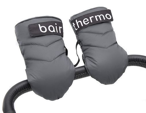 Термо Рукавиці (муфта) Bair Thermo Mittens на коляску і санки на магнітах графіт (smoke graphite)