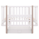 Детская кроватка-трансформер Babyroom Місяць LU-3 с маятником, шухлядой, овальная, белый-капучино