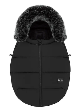 Зимовий теплий конверт (футмуф) в коляску Bair Cocon mini (Баір Кокон міні) black noire чорний