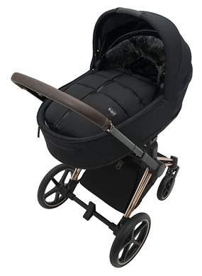 Зимовий теплий конверт (футмуф) в коляску Bair Cocon mini (Баір Кокон міні) black noire чорний