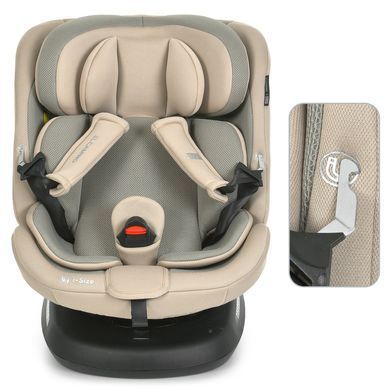 Детское автокресло El Camino (Эль Камино) i-RISE ME 1207 Beige - i-Size, (40&ndash;150 см), ISOFIX, Top Tether