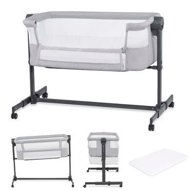 Приставне ліжко-люлька Kinderkraft Nestee Up 2 Light Grey (KLNEE002LGR0000)